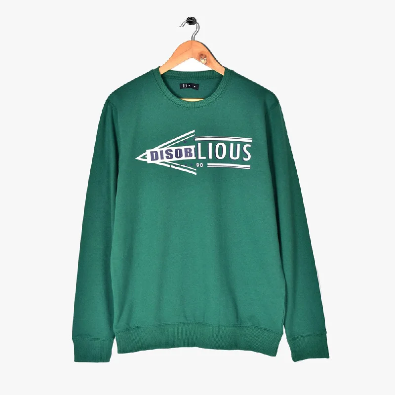Special Price TX Disobilious Print Green Sweatshirt 2830