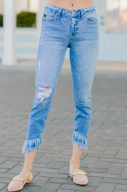 Time-Limited Offer KanCan: Better Days Light Wash Mid Rise Cropped Skinny Jeans