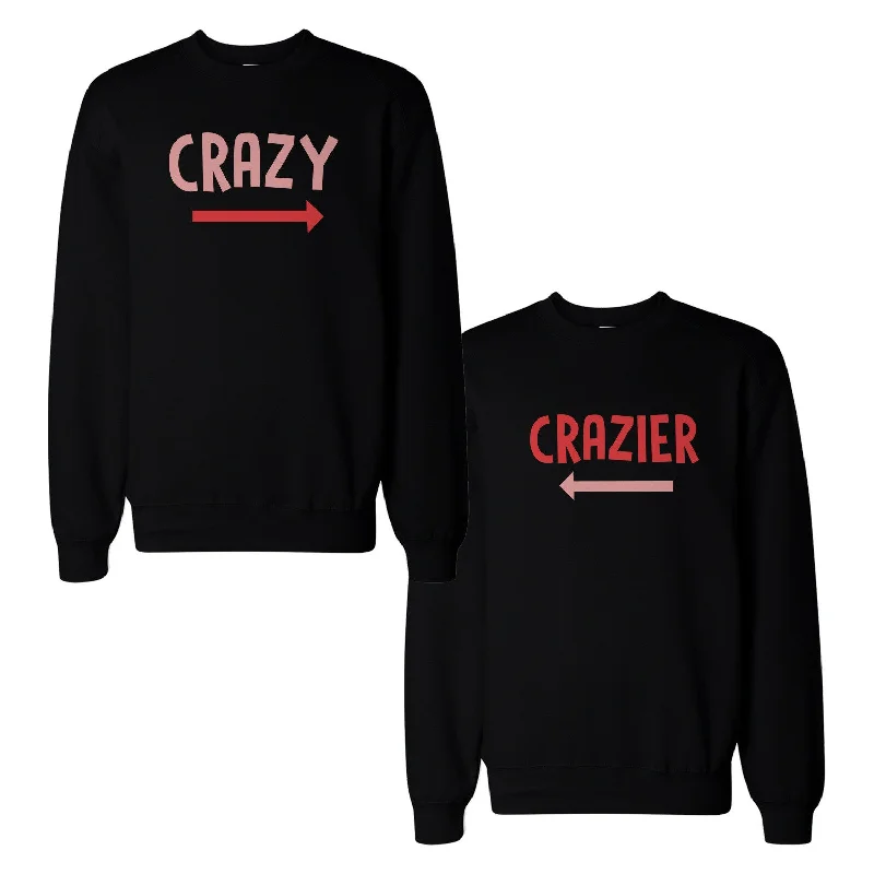 Big Discounts Funny Crazy and Crazier BFF Matching SweatShirts Front and Back Design Big Discounts Funny Crazy and Crazier BFF Matching SweatShirts Front and Back Design