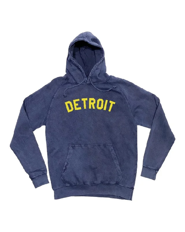 Crazy Deals Ink Detroit Mineral Wash Hoodie - Maize & Blue