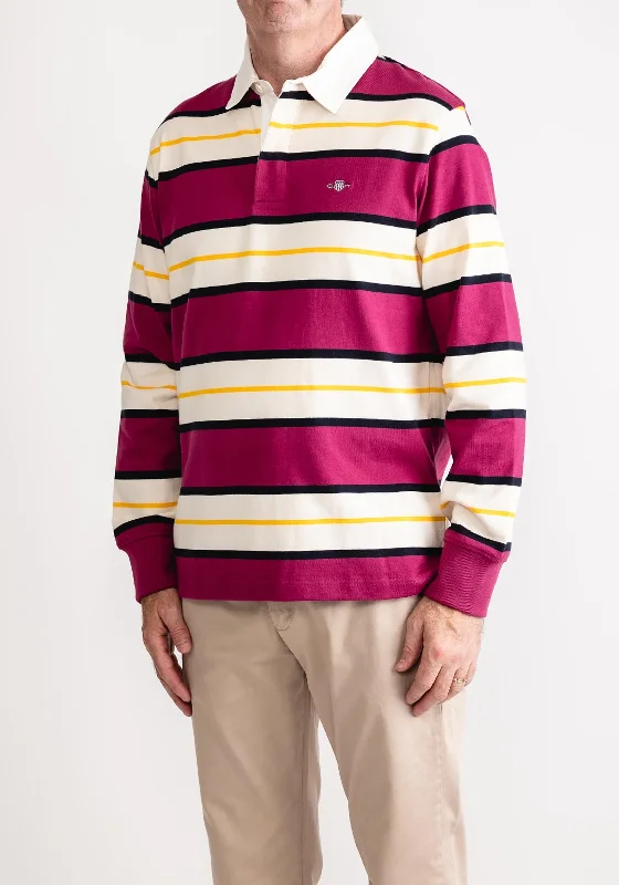 Weekend Deals You Can't Resist Gant Multi Stripe Heavy Rugger Polo Shirt, Beautyberry Purple Weekend Deals You Can't Resist Gant Multi Stripe Heavy Rugger Polo Shirt, Beautyberry Purple