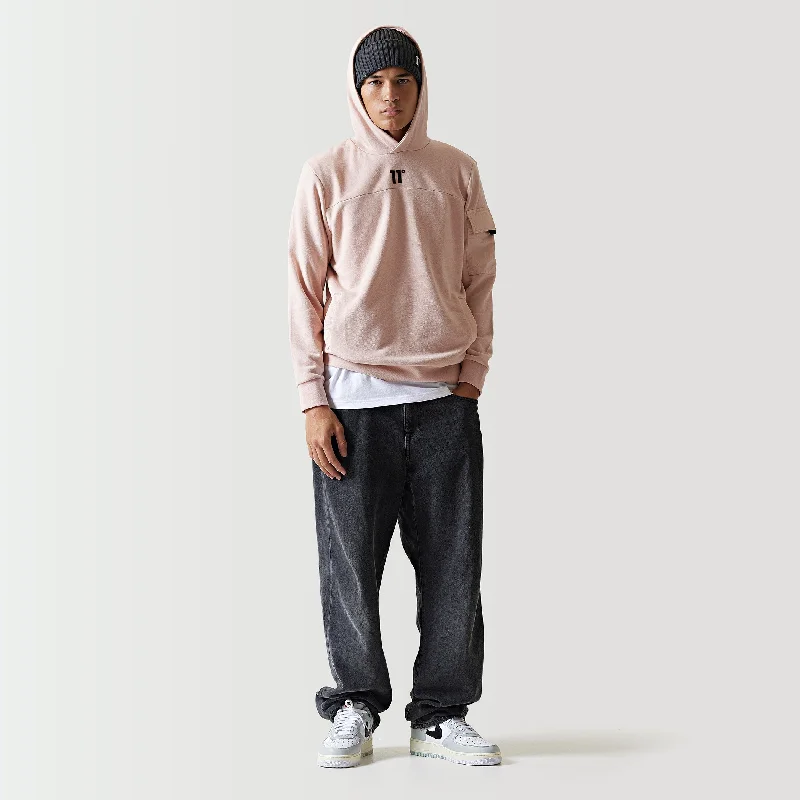 Price Fest Woven Pocket Hoodie - Putty Pink