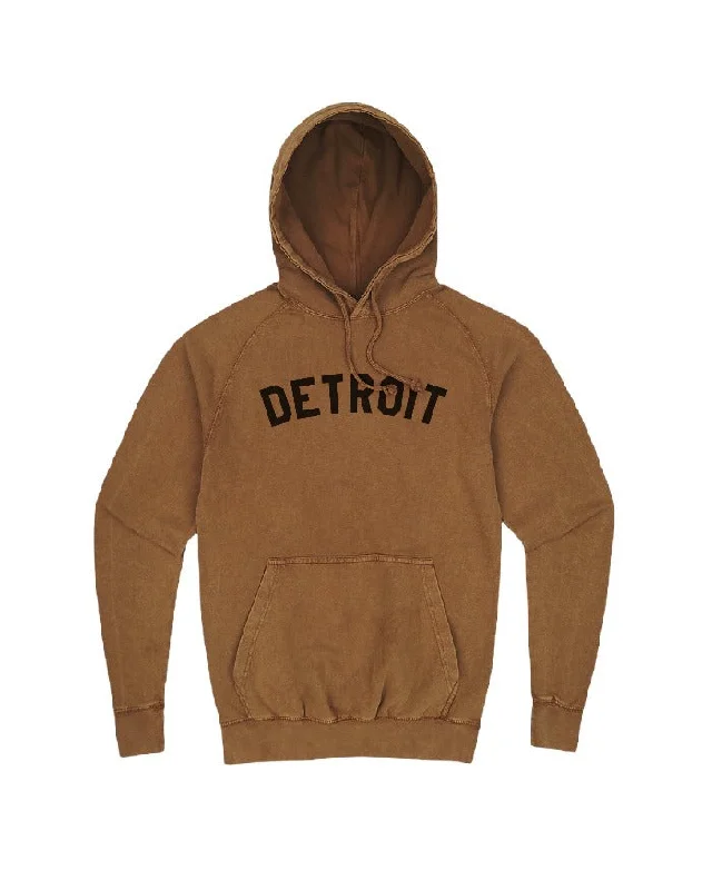 Midnight Madness Ink Detroit Mineral Wash Hoodie - Camel