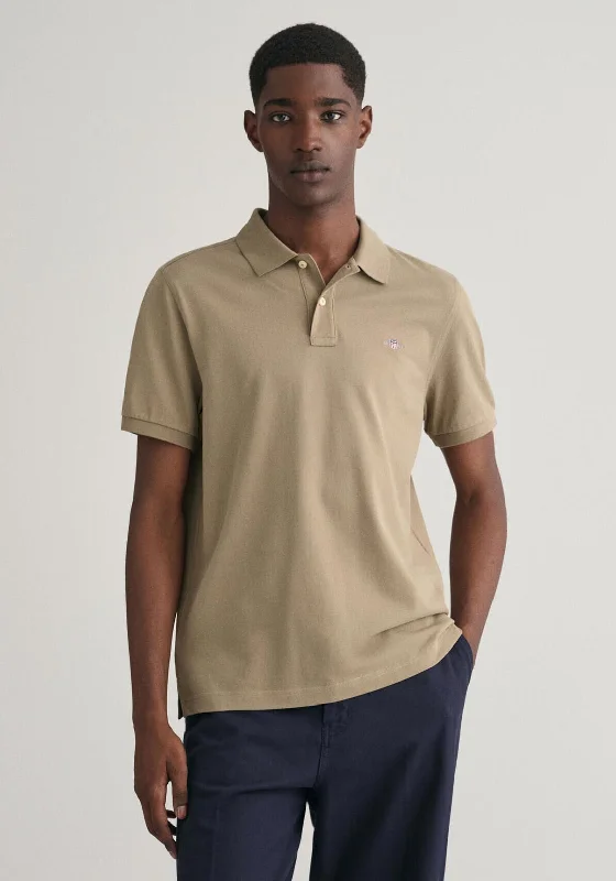 Crazy Deals Gant Shield Pique Polo Shirt, Dried Clay