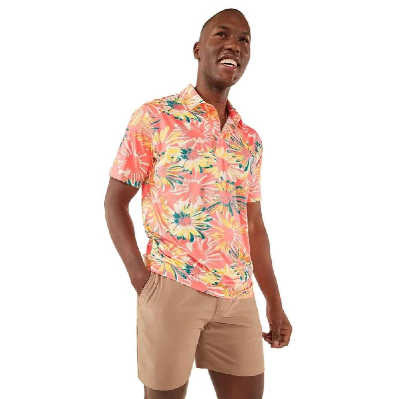 Price Cut Chubbies The P.I. Performance Polo Shirt - Coral