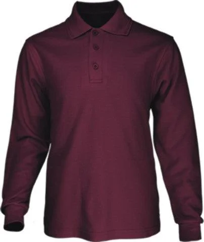Referral Discount Harbour Long Sleeve Polo - Maroon