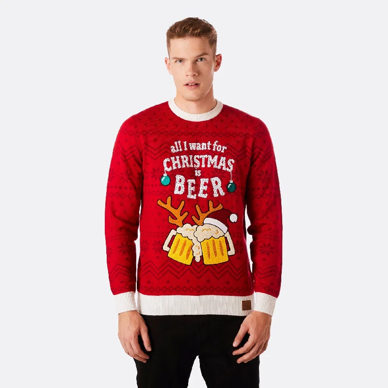 Beer Weihnachtspullover Herren