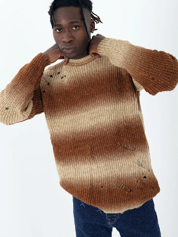 DISTRESSED GENTLEMAN SWEATER | BROWN