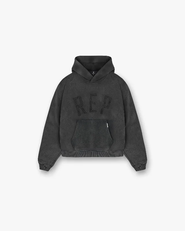 Weekend Sale: Don't Miss Out Rep Applique Hoodie - Vintage Black