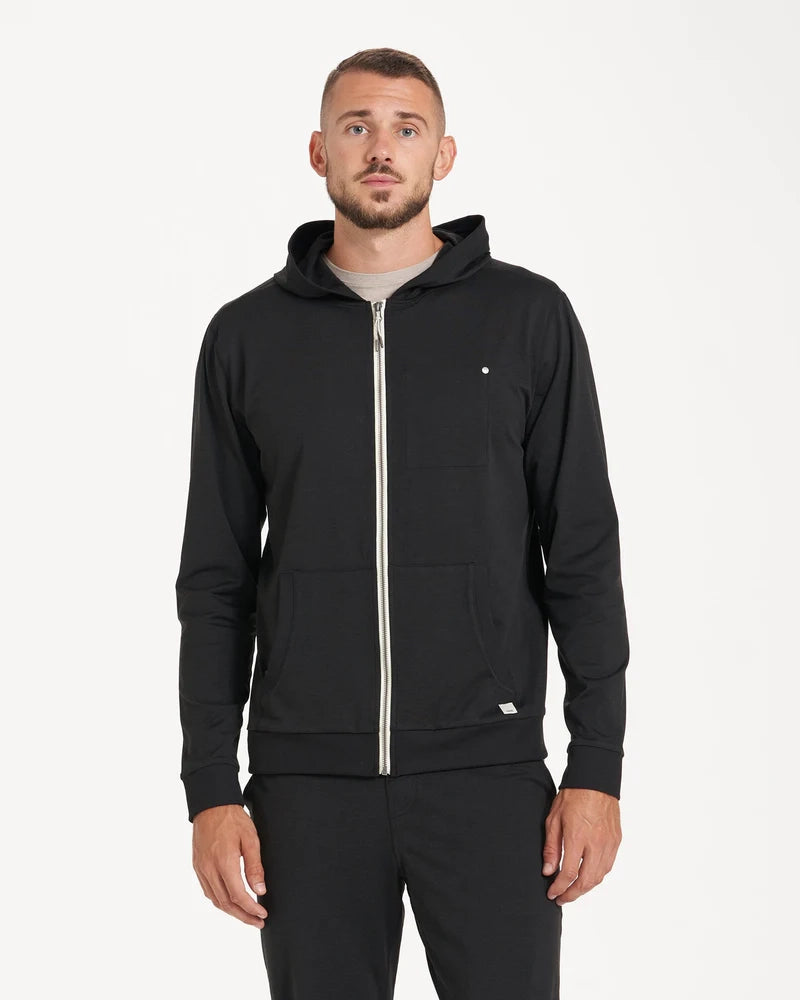 Coronado Full Zip Hoodie in Black Heather