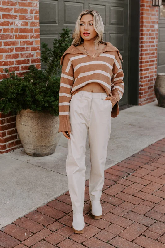 Markdown Sale The Catalina High Waist Faux Leather Pants in Sone