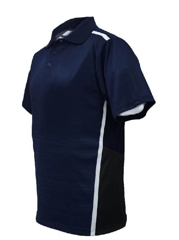 Exclusive Savings Sublimated Panel Golf Polo - Navy/Black
