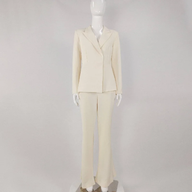 Weekend Offers That Please Ailani Plain Surplice Blazer With Flare Pants