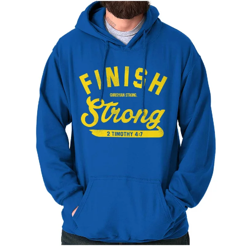 Final Sale Finish Strong Scripture Hoodie