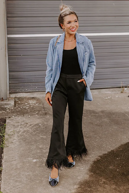 Weekend Bargains Galore Book It High Waist Feather Pants