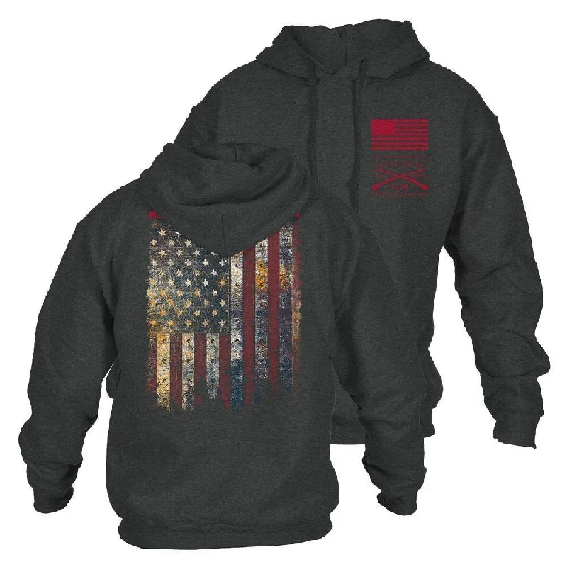 Celebrate the Weekend with Discounts Red Blood Blue Collar® Hoodie - Dark Heather