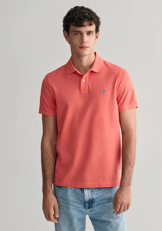 Epic Value Gant Shield Pique Polo Shirt, Sunset Pink