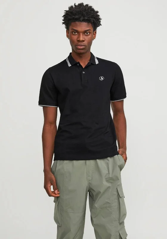 Value Pack Jack & Jones Logo Polo Shirt, Black