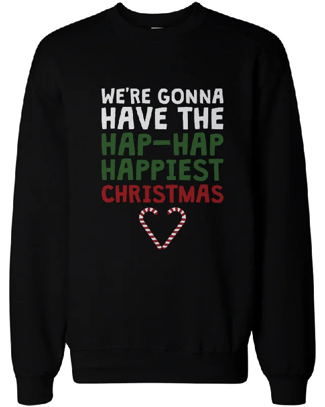 Special Offer Hap-Hap Happiest Christmas Heart Candy Cane Sweatshirts Holiday Pullover Fleece Special Offer Hap-Hap Happiest Christmas Heart Candy Cane Sweatshirts Holiday Pullover Fleece