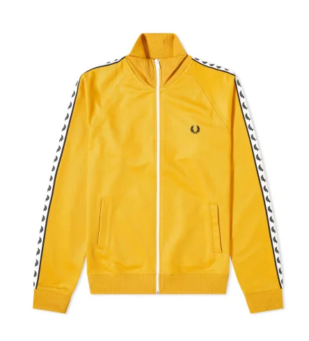 Act Now Fred Perry Authentic Taped Track Jacket Gold