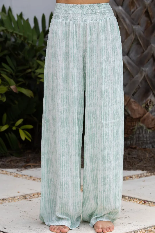 Big Deal Best For Last Green Tie Dye Pants