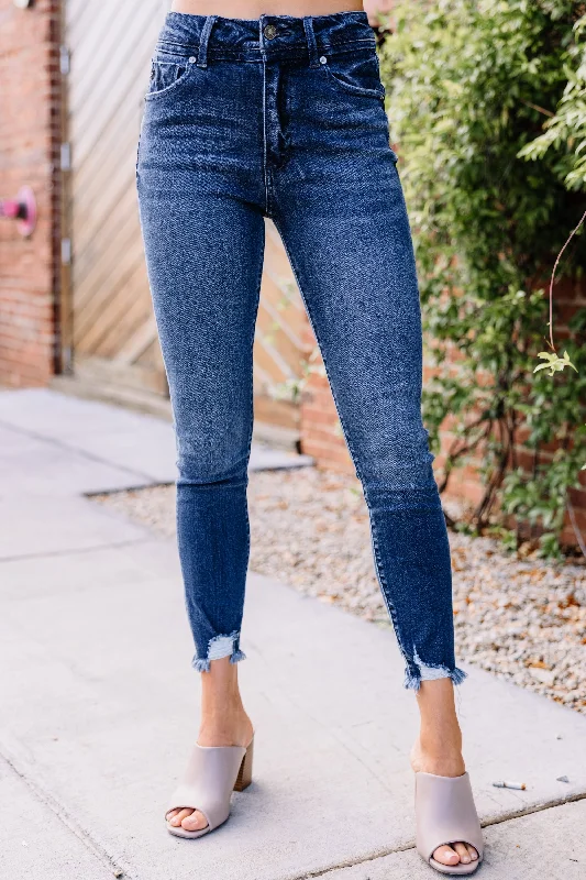 Weekend Savings Extravaganza KanCan: Just Ask Dark Wash High Rise Skinny Jeans