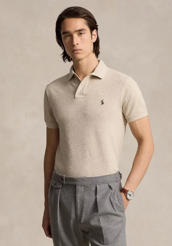 Final Clearance Ralph Lauren Classic Mesh Polo Shirt, Dune Heather