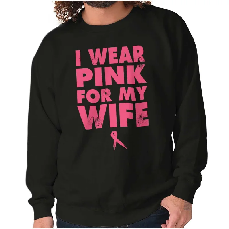 New Deal Wear Pink For My Wife Crewneck Sweatshirt