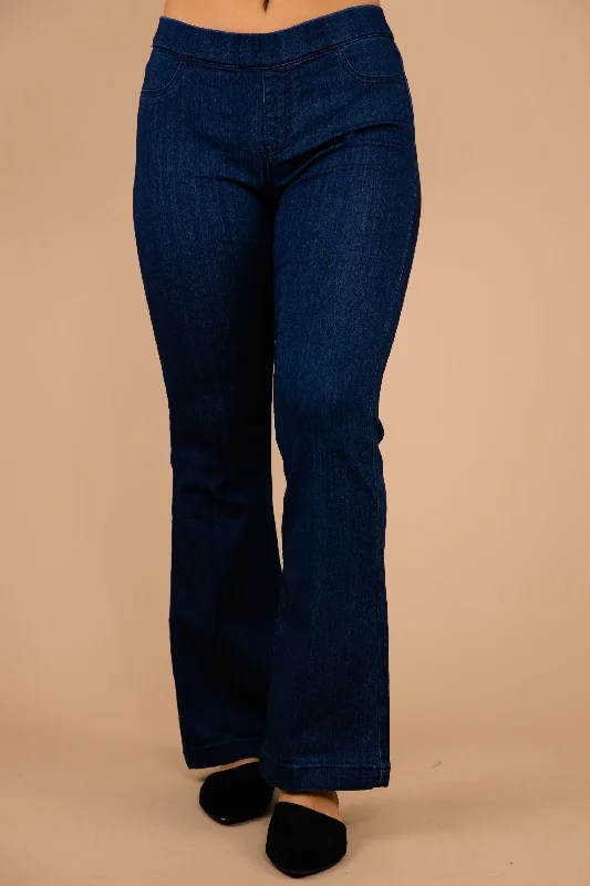 Unmissable Offer Chic Confidence Dark Denim Petite Flare Jeggings