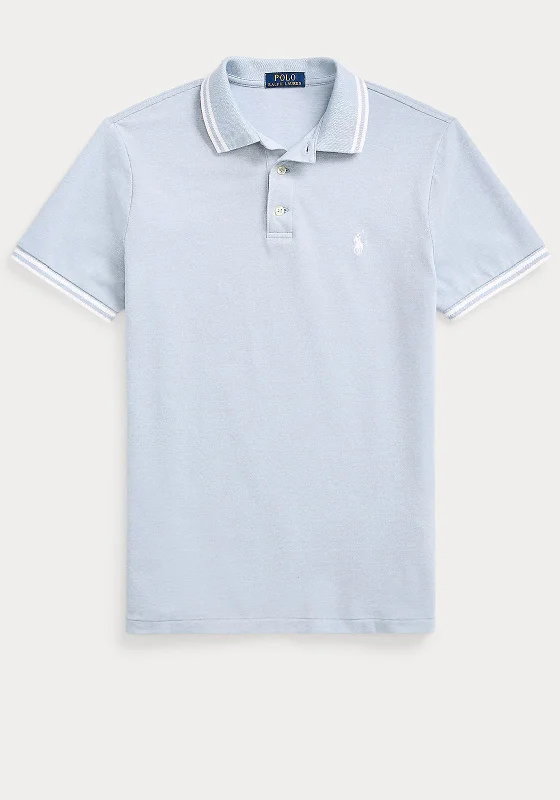Unwind with Weekend Discounts Ralph Lauren Classic Stripe Polo Shirt, Light Blue