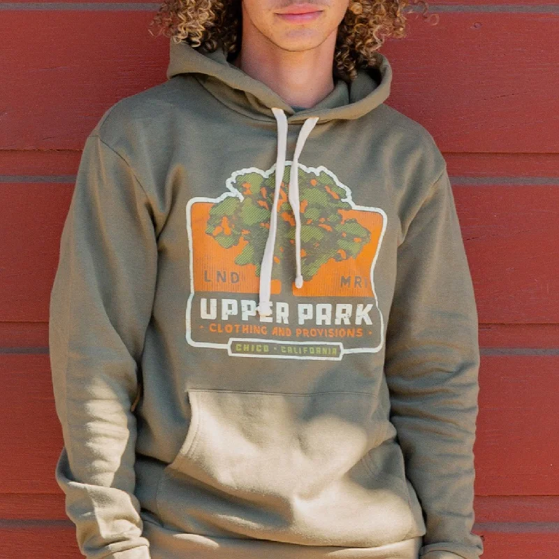 Big Oak Tree Beach Fleece Hoodie Sweatshirt