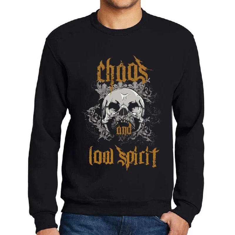 Online Deal Ultrabasic - Homme Imprimé Graphique Sweat-Shirt Chaos and Low Spirit Noir Profond Online Deal Ultrabasic - Homme Imprimé Graphique Sweat-Shirt Chaos and Low Spirit Noir Profond