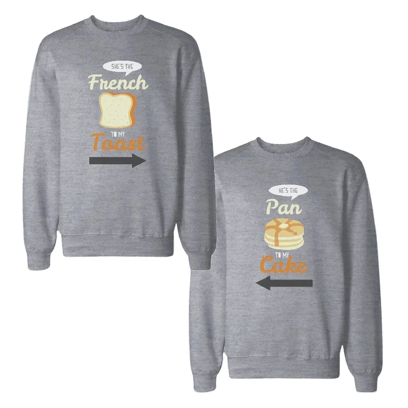 Low Price French Toast And Pan Cake Couple Sweatshirts Matching Sweat Shirts