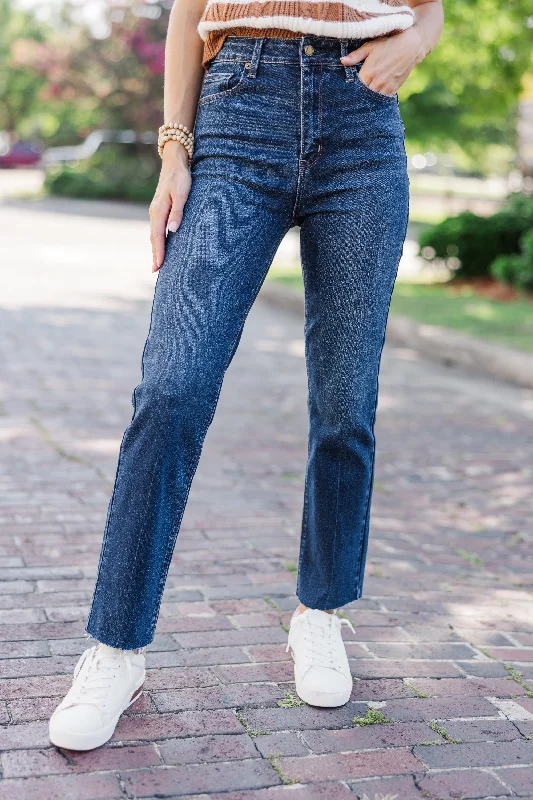 Weekend Discounts to Savor Day To Day Dark Wash Straight Leg Jeans