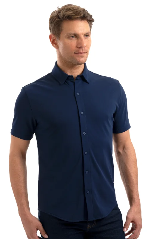 Shop and Save Performance Short Sleeve Button Down Polo