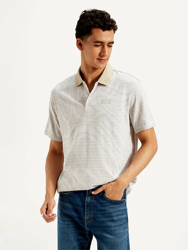 Early Access Men's Abstract Print Slim Fit Polo T-Shirt