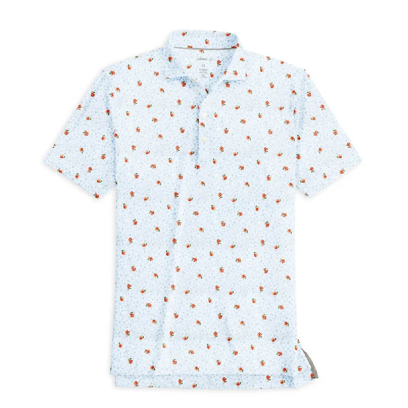 Weekend Discounts to Celebrate Johnnie-O Moscow Mule-In Prep-Formance Polo Shirt - White Weekend Discounts to Celebrate Johnnie-O Moscow Mule-In Prep-Formance Polo Shirt - White