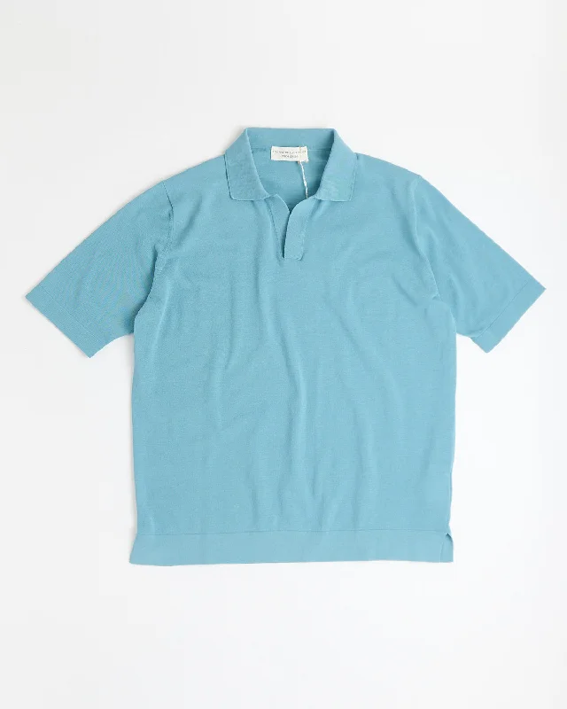 Act Now Crêpe Cotton Johnny Collar Polo Shirt