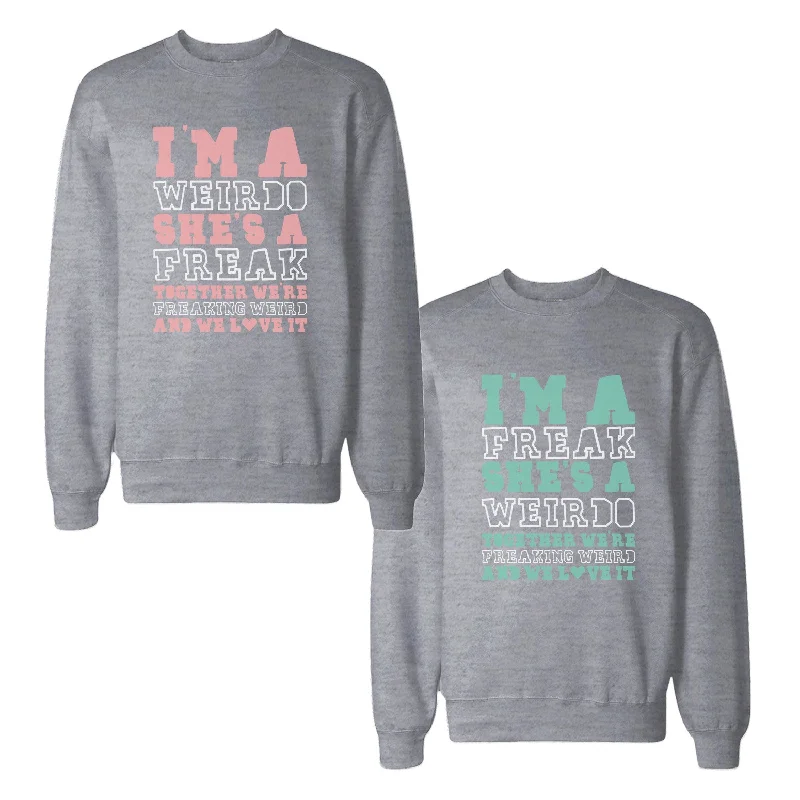 Bonus Savings Freak And Weirdo BFF Sweatshirts Friendship Matching Sweat Shirts