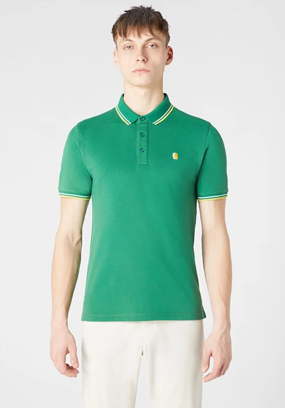 Weekend Specials to Savor Remus Uomo Tipped Collar Polo Shirt, Green