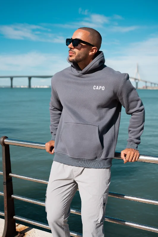 Bonus Savings Capo PRINT Hoodie - Slate Grey