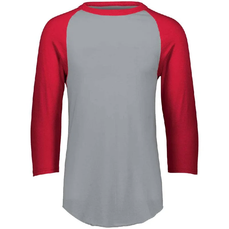 Price Rollback 3-4 Sleeve Retro 2.0 Baseball Jersey Grey-Red