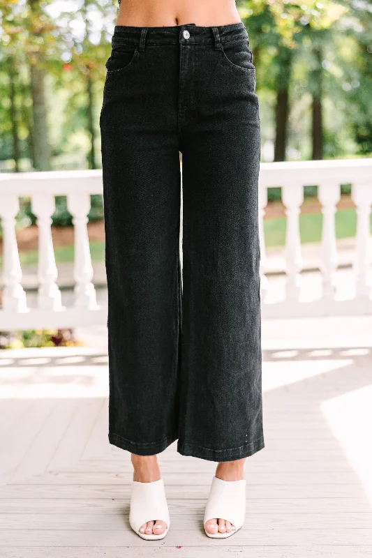 Weekend Discounts Worth Grabbing Match The Energy Black Wide Leg Jeans