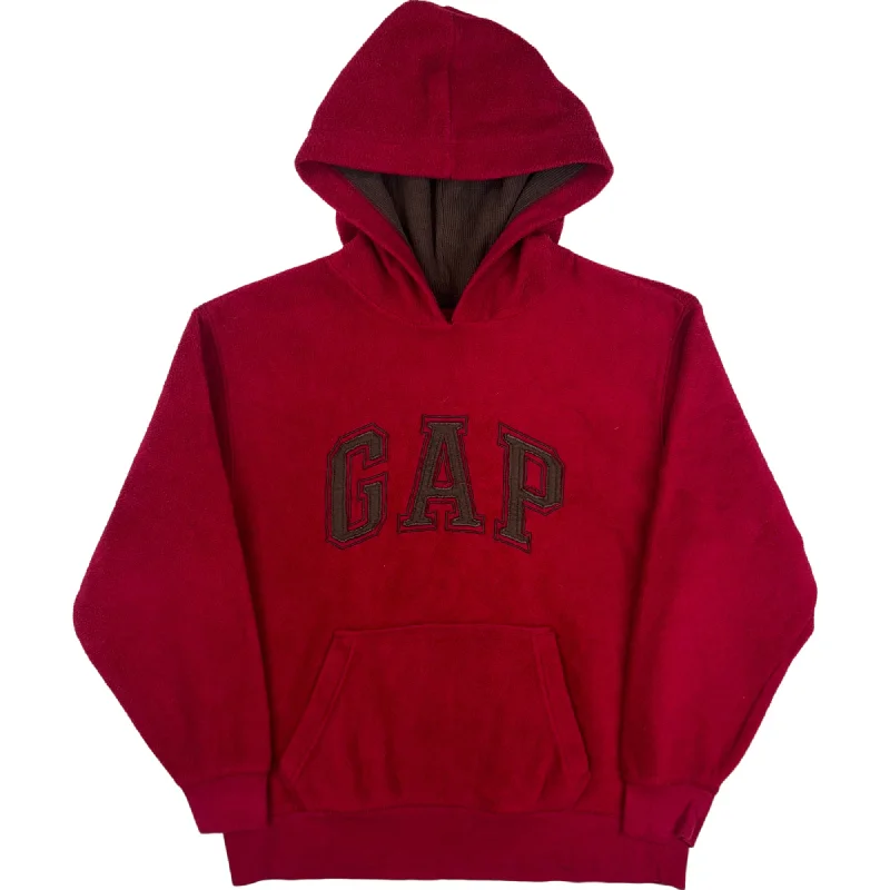 Major Savings GAP Embroidered Pullover Fleece Hoodie Red