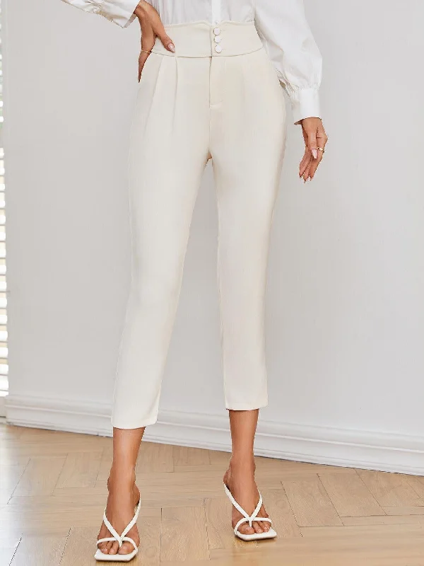 Value Deals Women's High Waist Non Stretch Skinny Pants