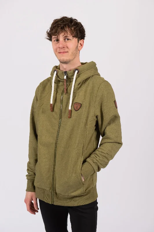 Weekend Specials to Delight Zeus Olive Zip Hoodie