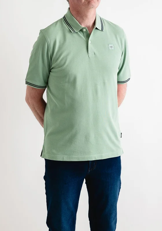 Quick Sale Bugatti Stripe Collar Polo Shirt, Mint