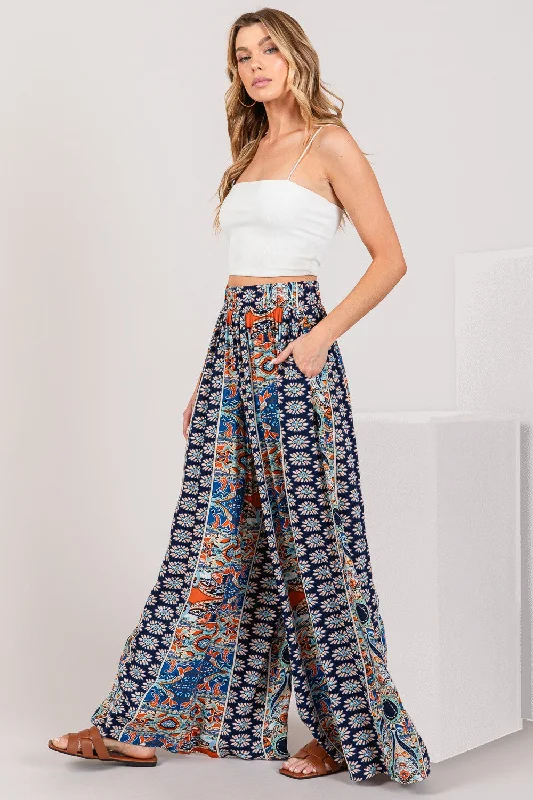 Weekend Bargains to Sizzle SAGE + FIG Bohemian Multi Geo Print Wide Leg Pants
