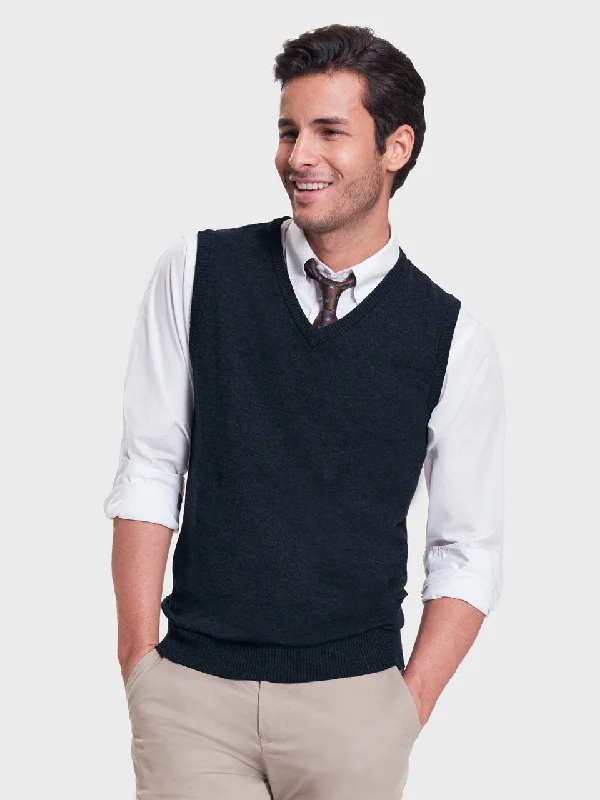 Men's V-Neck Sweater Vest - Navy