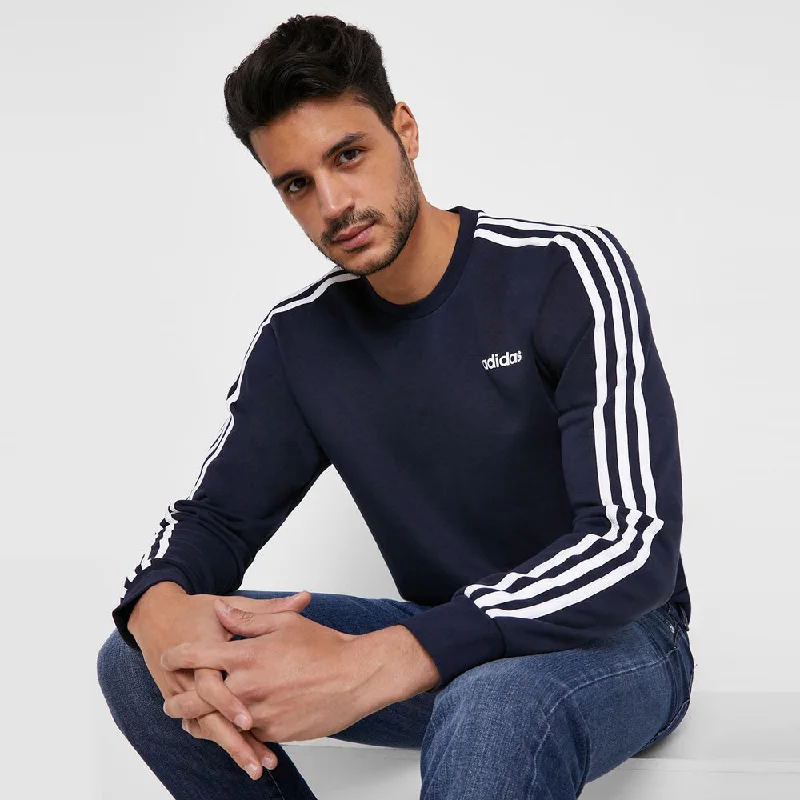 Top Pick AD Shoulder Stripes Sports Navy Blue Sweatshirt 8252